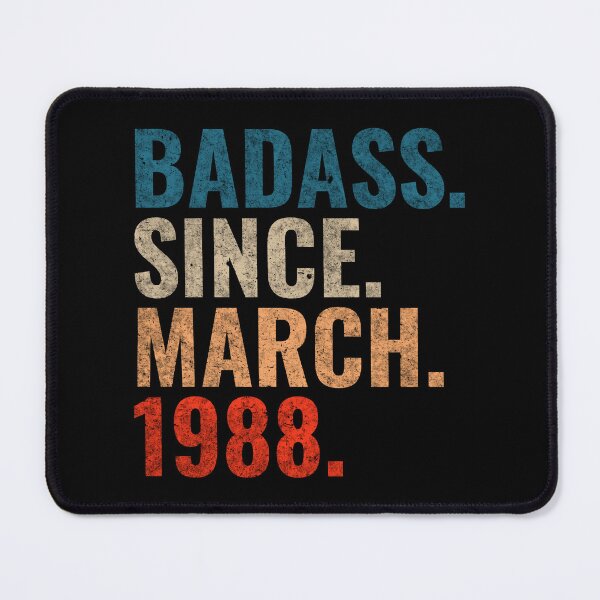 Item preview, Badass since April 1988 Vintage 1988 April birthday gift designed and sold by Teelogic.