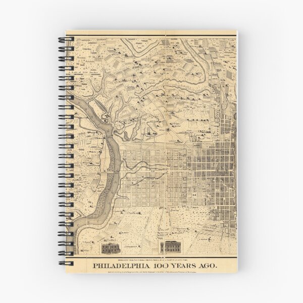 Item preview, Map of Philadelphia 100 Years Ago (published 1875) designed and sold by allhistory.