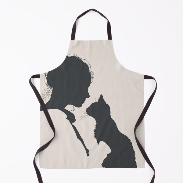 Item preview, Companions in Shadow: Silhouette of Girl with Her Cat designed and sold by krishutd.