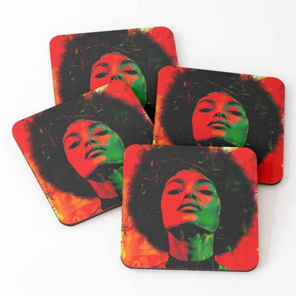 Item preview, JUNETEENTH Themed Painting, Black woman with Afro. designed and sold by TQDitty.