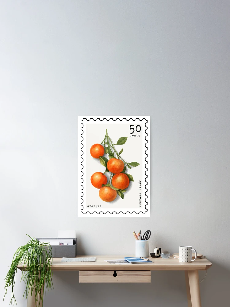 Thumbnail 2 of 3, Poster, Orange Stamp designed and sold by RabbitK.