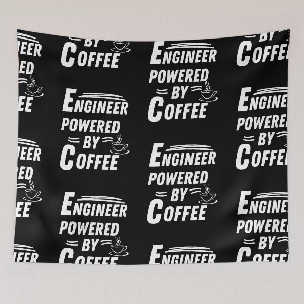 Item preview, Engineer powered by coffee designed and sold by annoying-shirts.