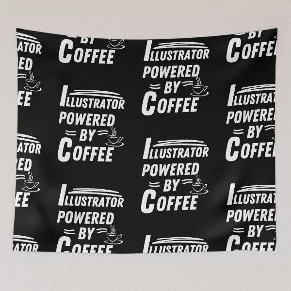 Item preview, Illustrator powered by coffee designed and sold by annoying-shirts.
