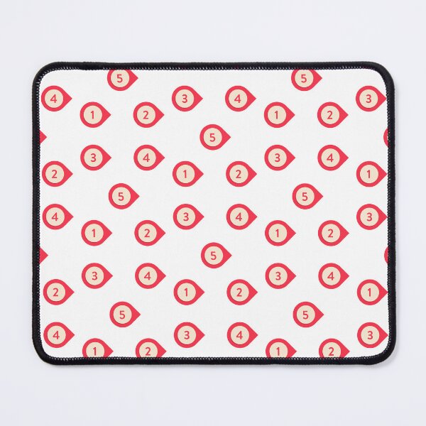 Item preview, sticker pack, red Numbers, location point, 1-2-3-4-5 designed and sold by Numbers-Art.