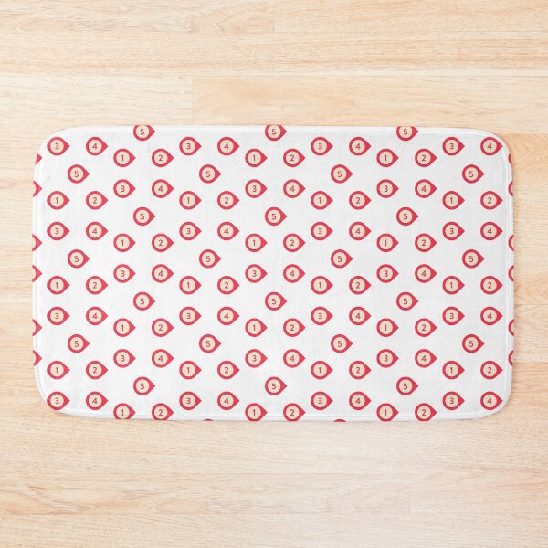 Item preview,  sticker pack, red Numbers, location point, 1-2-3-4-5 designed and sold by Numbers-Art.