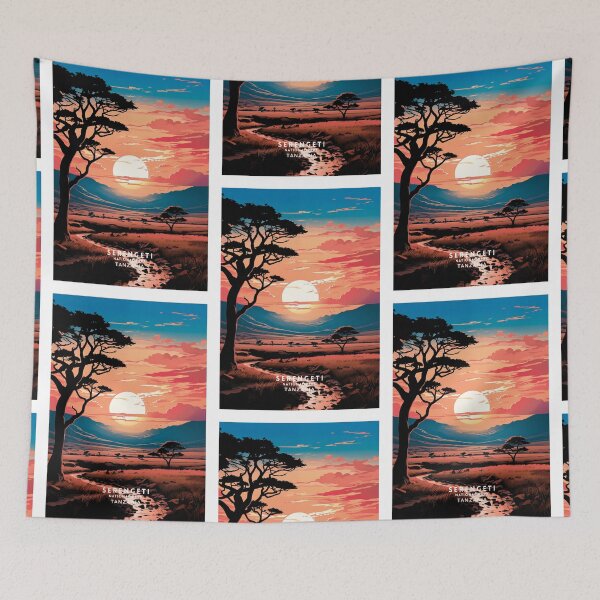 Item preview, Serengeti National Park Landscape Splendor designed and sold by NeuralVibe.