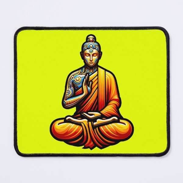 Item preview, Monk in meditation - Creative color illustration designed and sold by AD-Digital-Art.