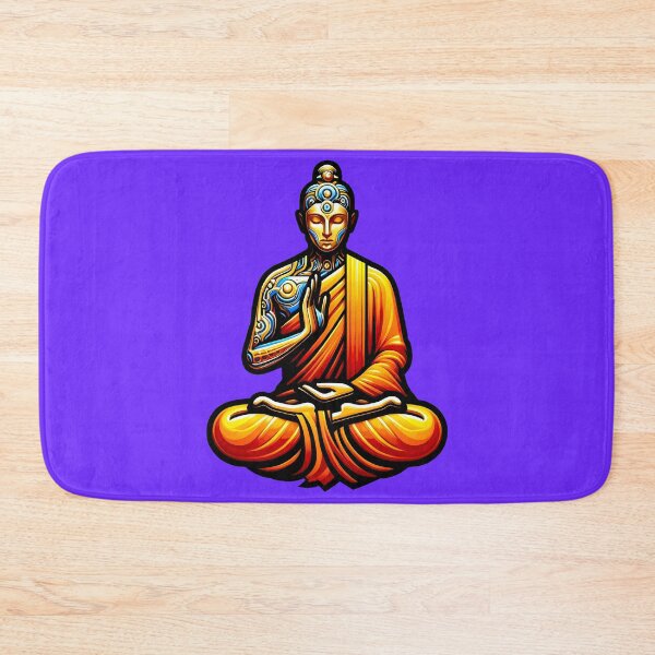 Item preview, Monk in meditation - Creative color illustration designed and sold by AD-Digital-Art.