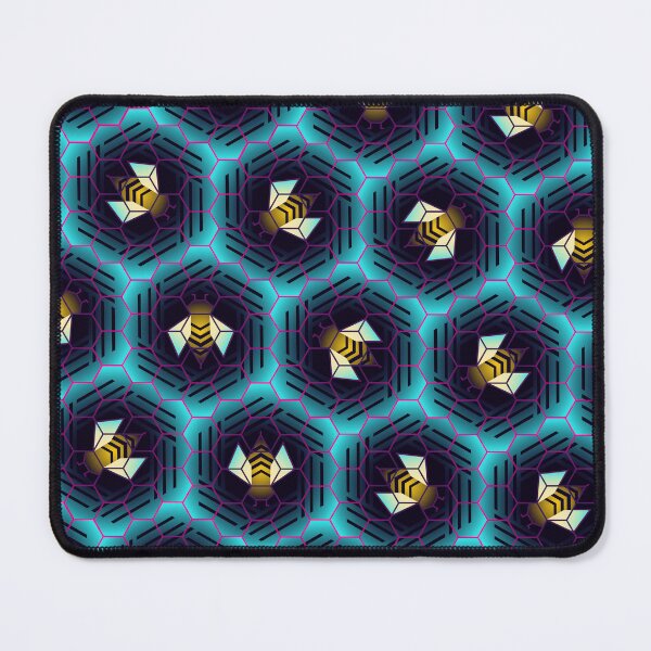Item preview, Synthwave Honey bee- Blue  designed and sold by spicynoodleart.