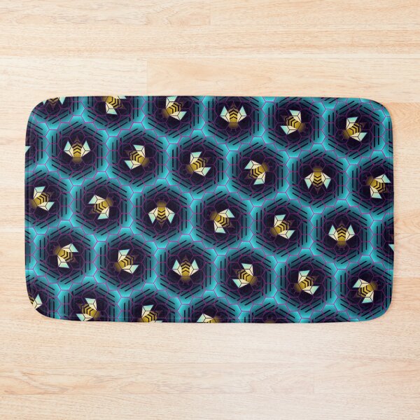 Item preview, Synthwave Honey bee- Blue  designed and sold by spicynoodleart.