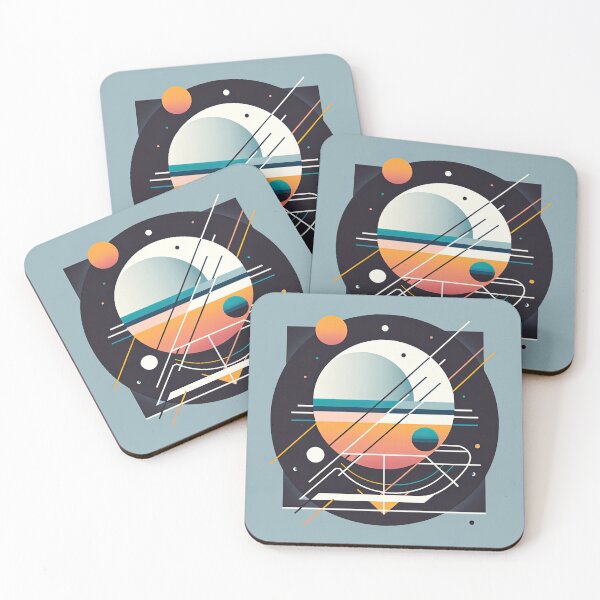 Item preview, Minimalist futuristic graphic art with geometric shapes designed and sold by SunkenCost.