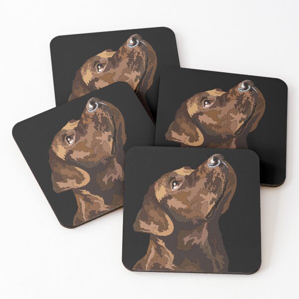 Item preview, Chocolate Labrador Dog Head Up designed and sold by Just-Arts-4U.