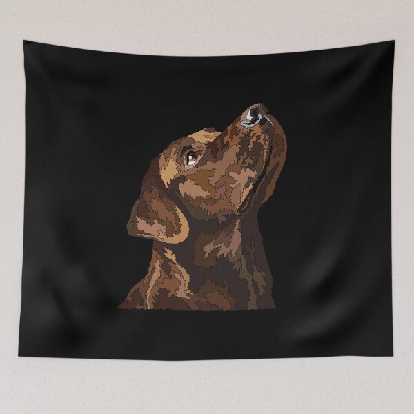 Item preview, Chocolate Labrador Dog Head Up designed and sold by Just-Arts-4U.