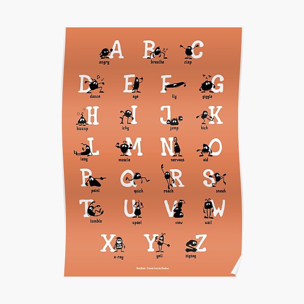 Alphabet - Orange Poster