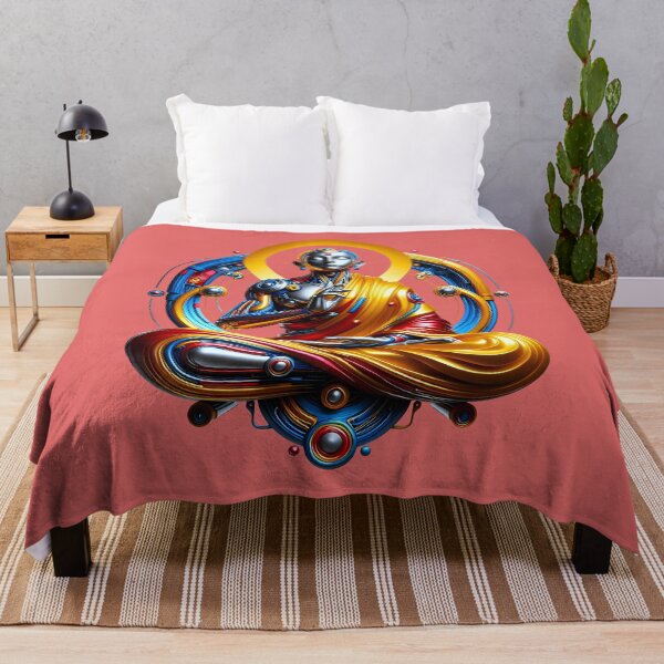 Item preview, Robot Monk in ZEN - Creative Graphics designed and sold by AD-Digital-Art.