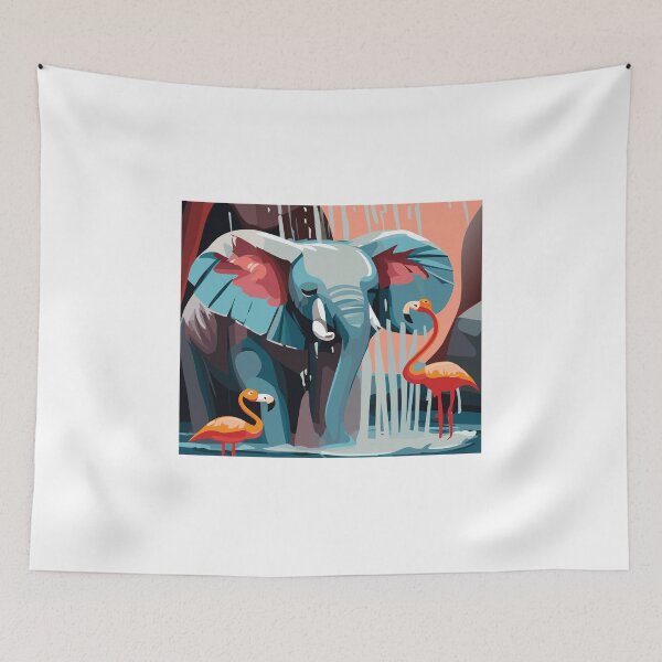 Item preview, Flamingo and Elephant, water fun designed and sold by Knautschibert.