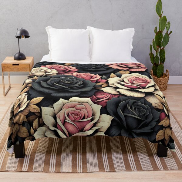 Aperçu de l'œuvre Roses roses et noires créée et vendue par DesignsByPrnces.