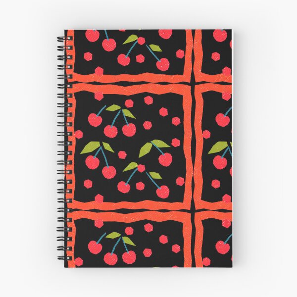 Item preview, Cherry Border Risograph Print designed and sold by KokoroCreations.