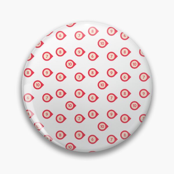 Item preview, sticker pack, red Numbers, location point, 6-7-8-9-10 designed and sold by Numbers-Art.