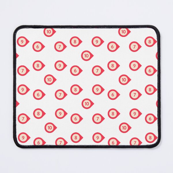 Item preview, sticker pack, red Numbers, location point, 6-7-8-9-10 designed and sold by Numbers-Art.