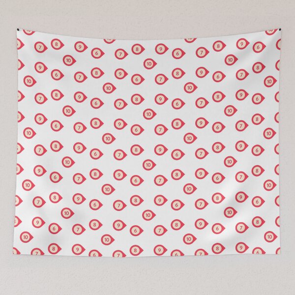 Item preview, sticker pack, red Numbers, location point, 6-7-8-9-10 designed and sold by Numbers-Art.
