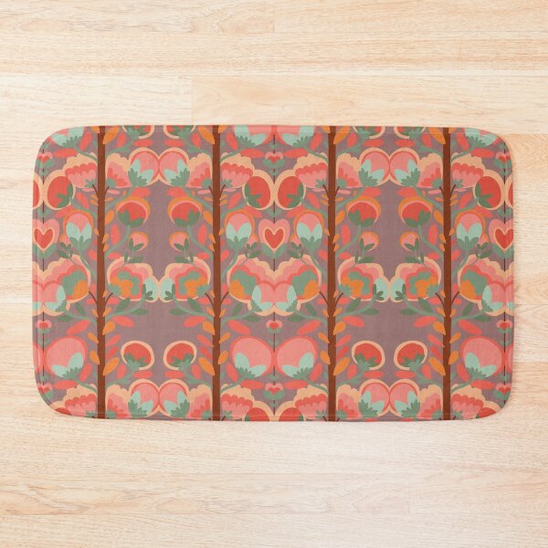 Item preview, Flower and tomatos and vines on mauve designed and sold by Artlizzard.