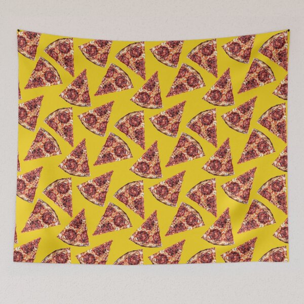Item preview, Pizza Party Yellow Pattern designed and sold by Katariina Purru.
