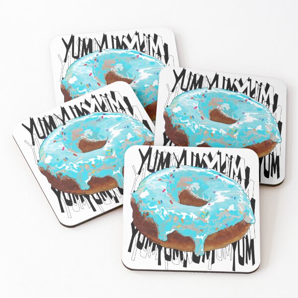Item preview, Turquoise icing donut with sprinkles (graffiti) designed and sold by m-yoga-store.
