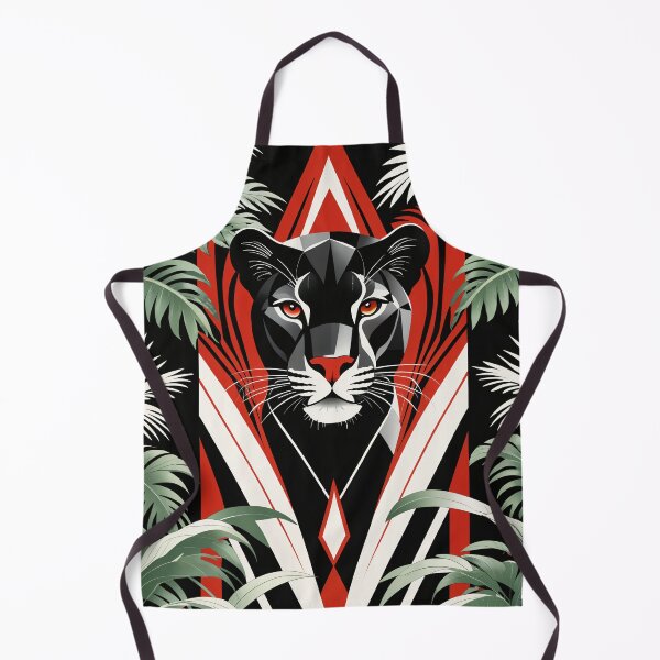 Item preview, Bold Geometric Black Panther in Jungle Setting designed and sold by PragmaticP.