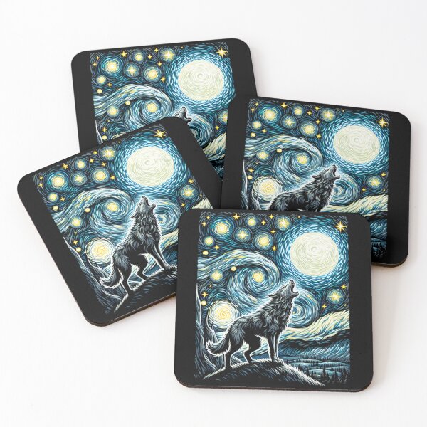 Item preview, Starry Night Howling Wolf designed and sold by GuwdTCo.