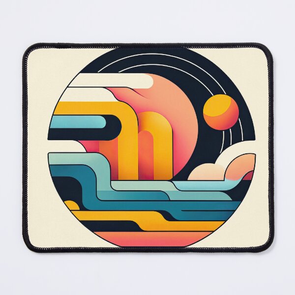 Item preview, Colorful Minimalist Futuristic Abstract Graphic Art designed and sold by SunkenCost.