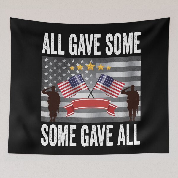Item preview, Military Memorial Day All Gave Some Soldier USA Flag 4th of july designed and sold by BOUCHERIT amine.