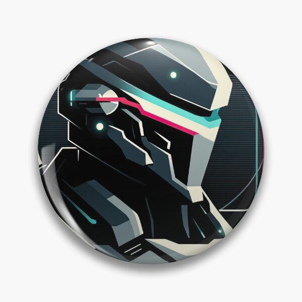 Item preview, Futuristic knight with neon highlights designed and sold by SunkenCost.