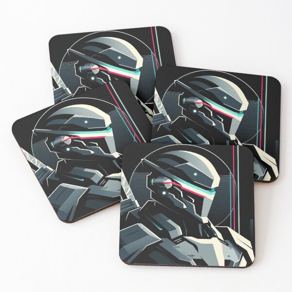 Item preview, Futuristic knight with neon highlights designed and sold by SunkenCost.