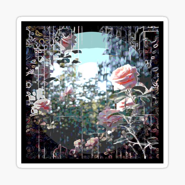 Item preview, glitch art pink roses tileartwork 2024 may 24 designed and sold by tileartwork.