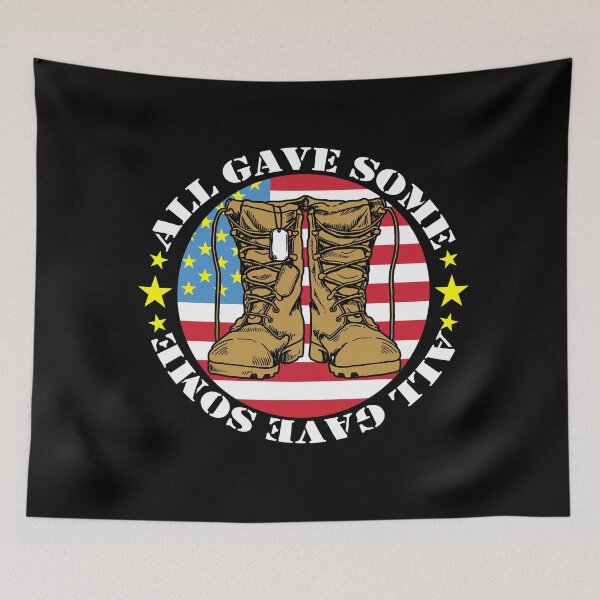 Item preview, Military Memorial Day All Gave Some Soldier USA Flag 4th of july designed and sold by BOUCHERIT amine.