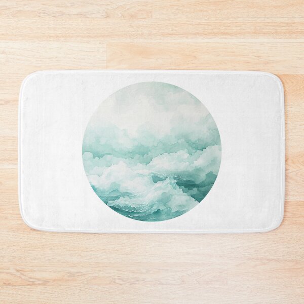 Item preview, Abstract Teal Cloud Art Print designed and sold by amortka.