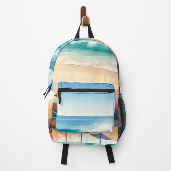 Item preview, Colorful surfboard on sunny beach designed and sold by cj-digital.
