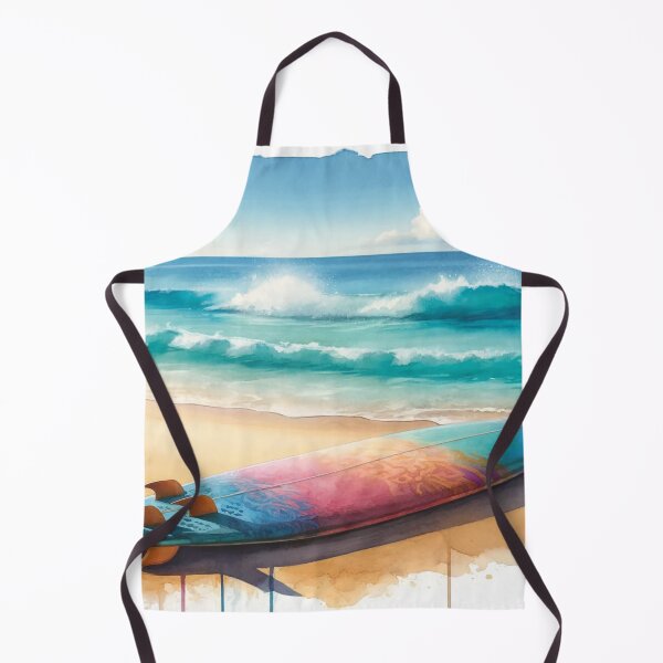 Item preview, Colorful surfboard on sunny beach designed and sold by cj-digital.