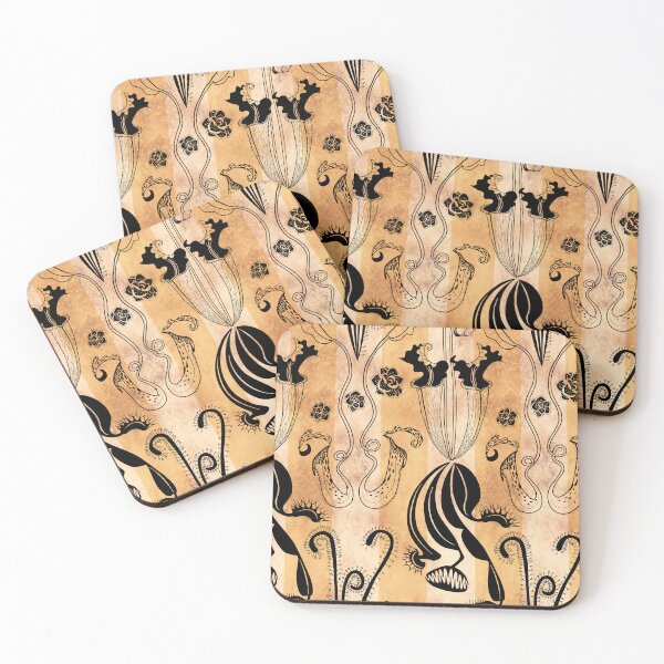 Item preview, Carnivorous garden - black on copper texture designed and sold by kobyakov.