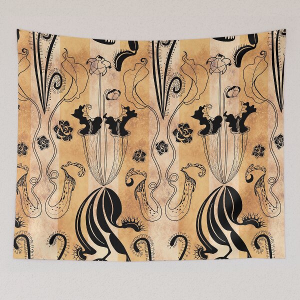 Item preview, Carnivorous garden - black on copper texture designed and sold by kobyakov.