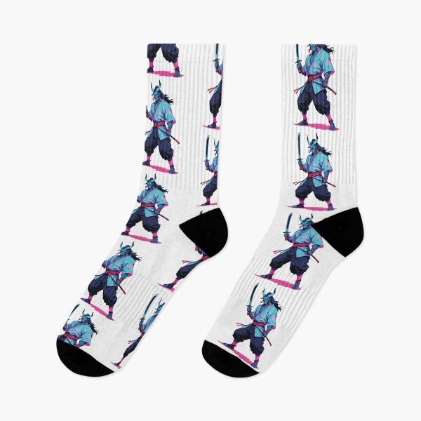 Item preview, Samurai Oni Yokai Aesthetic Vaporwave Style designed and sold by LuminOrb.