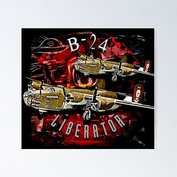 Item preview, B-24 Liberator Vintage American Military Bomber Aircraft designed and sold by Aerolovers.