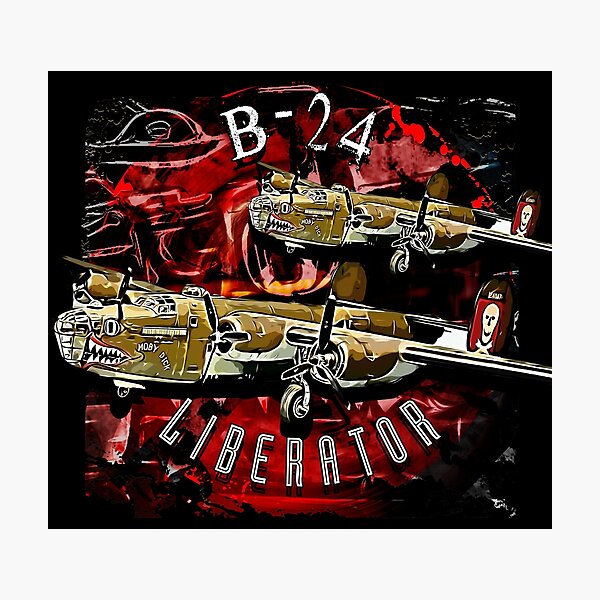 Item preview, B-24 Liberator Vintage American Military Bomber Aircraft designed and sold by Aerolovers.