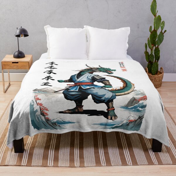 Item preview, Dragon Samurai Vintage Ukiyo-e Style Japan Art designed and sold by LuminOrb.