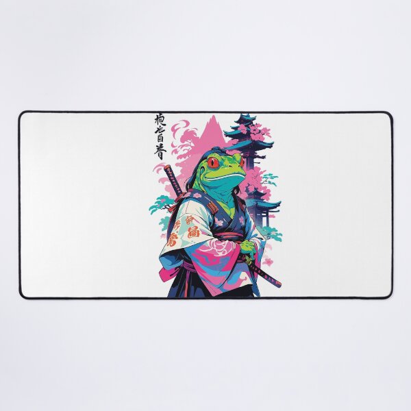 Item preview, Samurai Frog Aesthetic Vaporwave Style Japan designed and sold by LuminOrb.