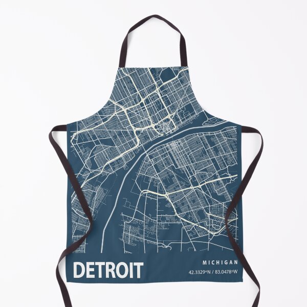 Item preview, Detroit Blueprint City Map designed and sold by Peek-Designs.