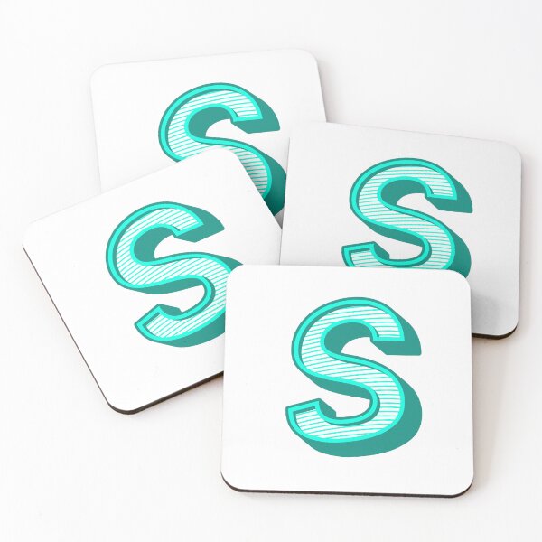 Item preview, 3D Alphabet Letter S - Bold Typography Design - Uppercase Alphabet Artwork designed and sold by uncoXab.