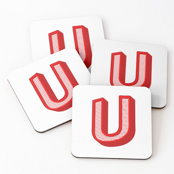 Item preview, 3D Alphabet Letter U - Bold Typography Design - Uppercase Alphabet Artwork designed and sold by uncoXab.