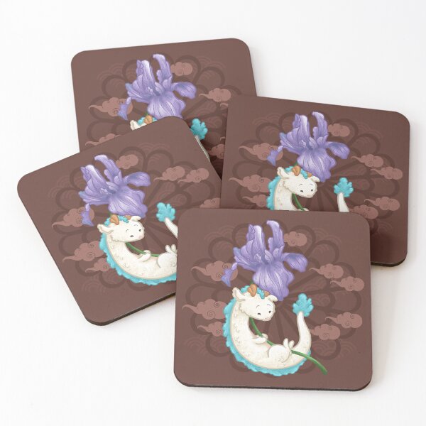 Item preview, White Dragon Holding a Iris Flower designed and sold by Khotekmei.